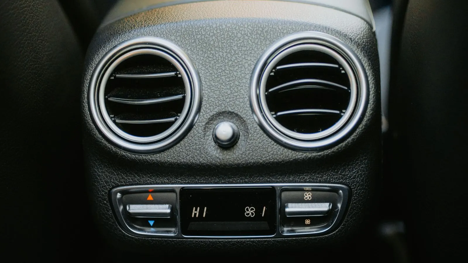 Car dashboard air vents and climate controls